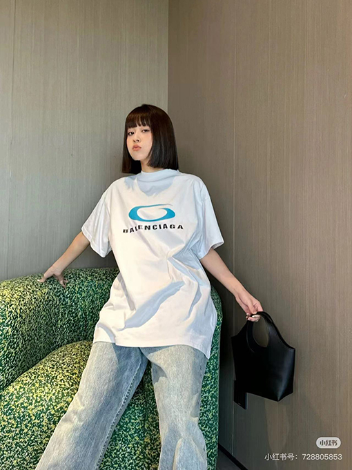 バレンシアガコピー LOOP SPORTS ICONプリント半袖Tシャツ
