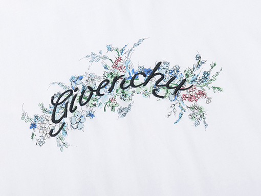 ジバンシイスーパーコピー 刺繍プリント半袖Tシャツ