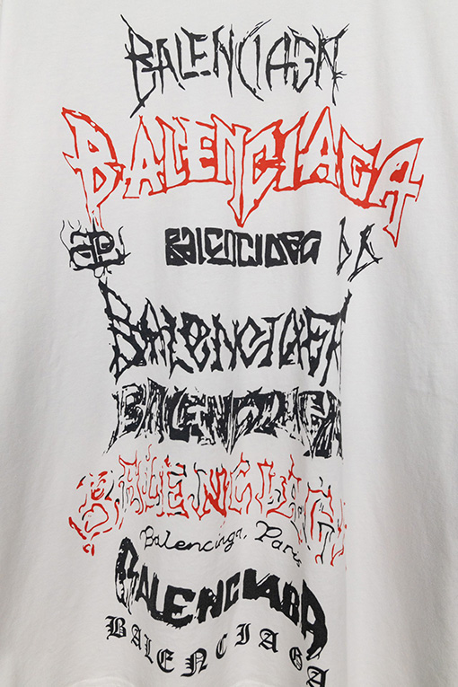 バレンシアガ 楕円クラックプリント ドラゴン年限定Tシャツ
