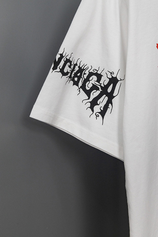 バレンシアガ 楕円クラックプリント ドラゴン年限定Tシャツ