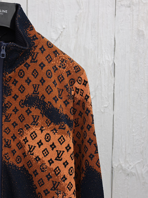 ルイヴィトンコピー 24 FW 新しい編み上げジャカードジッパーコート