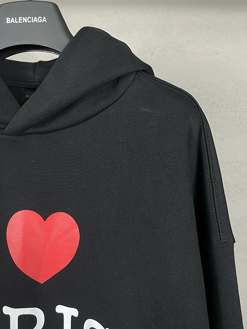 バレンシアガ フロント I Love Paris & Balencia アートプリントパーカー