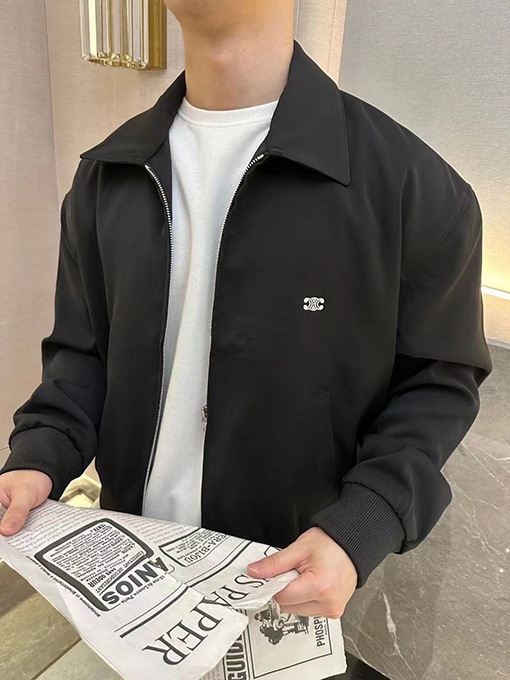 セリーヌコピー ファッショナブルなクラシックジップアップ襟ジャケット