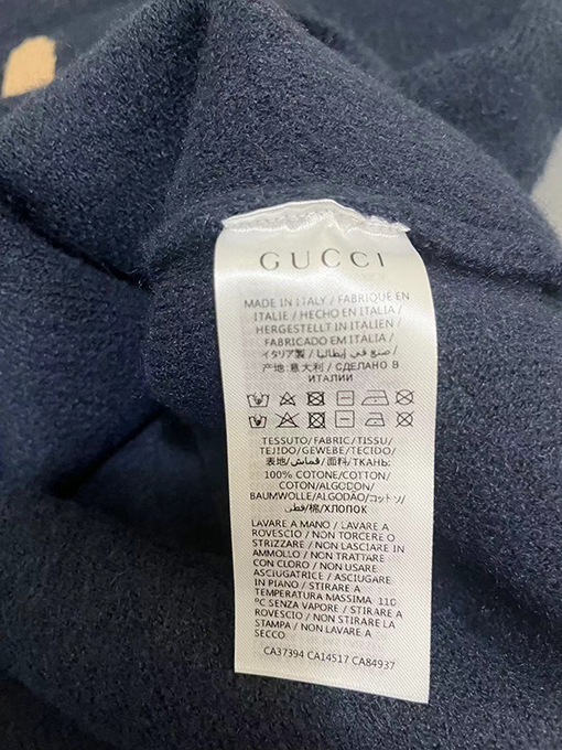 グッチ スマイリークルーネックニットジャカードセーター