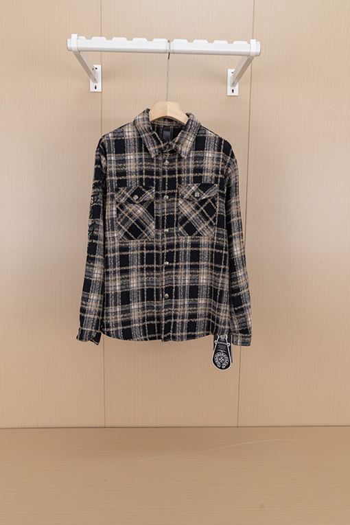 クロムハーツコピー クラシックなフランネルチェックシャツ
