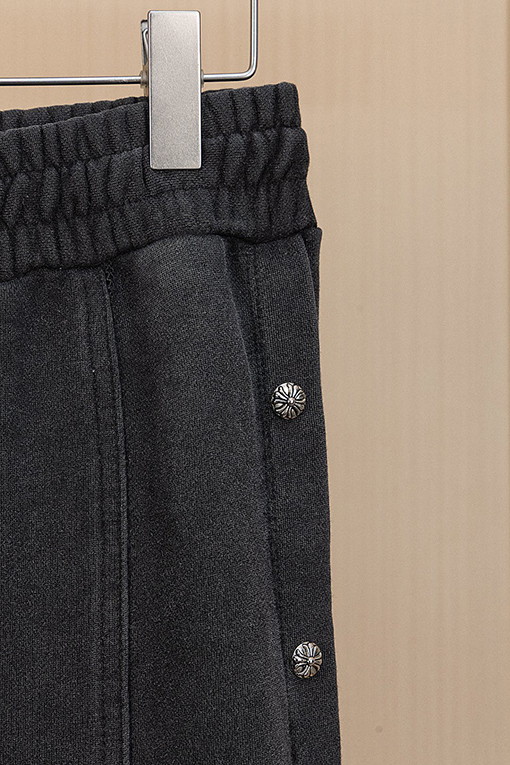 クロムハーツ いタバコグレーステッチスリットストレートパンツ