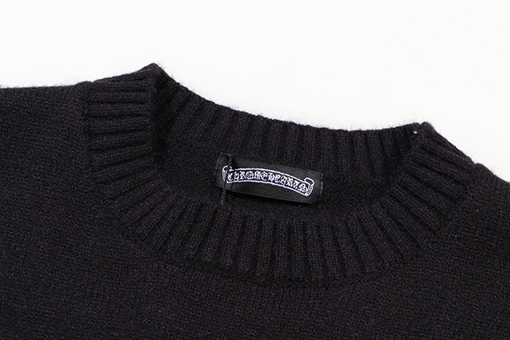 クロムハーツ 新しいクロスニットジャカード布刺繍ラウンドネックセーター