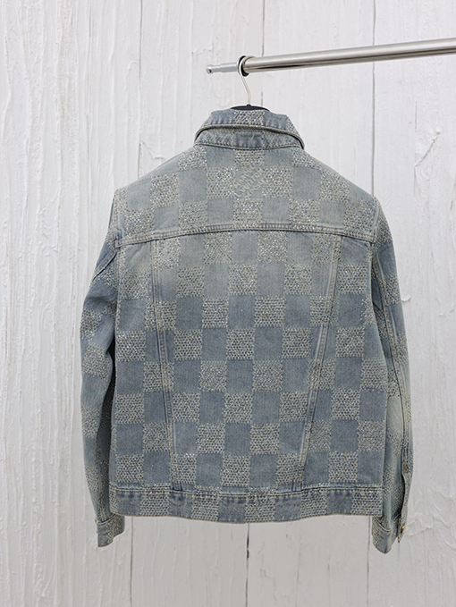 ルイヴィトン 24 Fw 新しいホットドリルチェック柄デニム