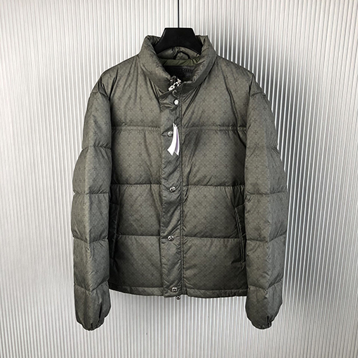 クロムハーツ 24 FW 新しい暗い縞の銀ボタンダウンジャケット