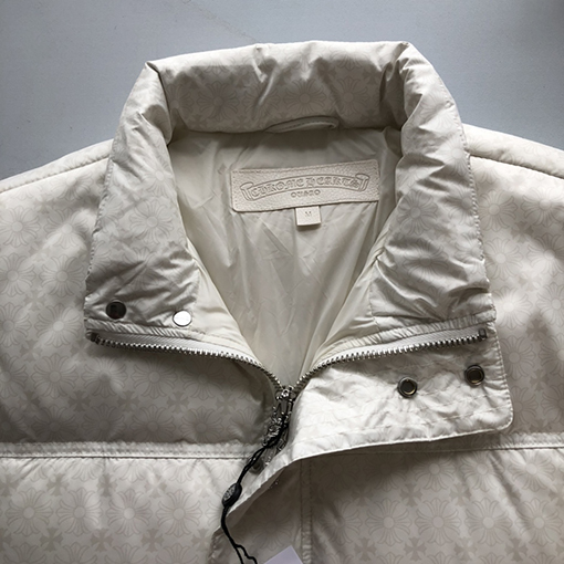 クロムハーツ 24 FW 新しい暗い縞の銀ボタンダウンジャケット