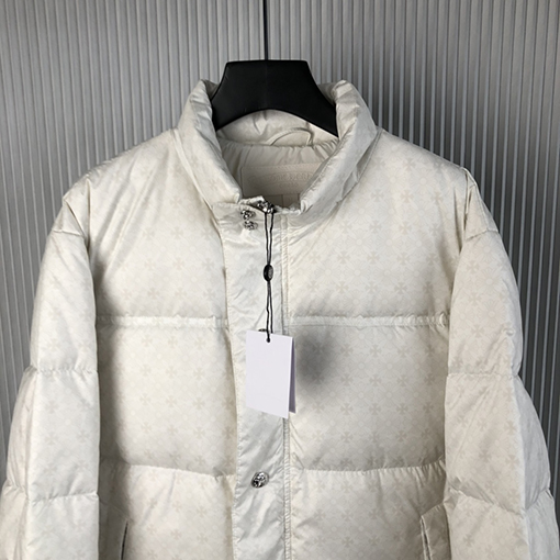 クロムハーツ 24 FW 新しい暗い縞の銀ボタンダウンジャケット