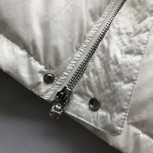 クロムハーツ 24 FW 新しい暗い縞の銀ボタンダウンジャケット