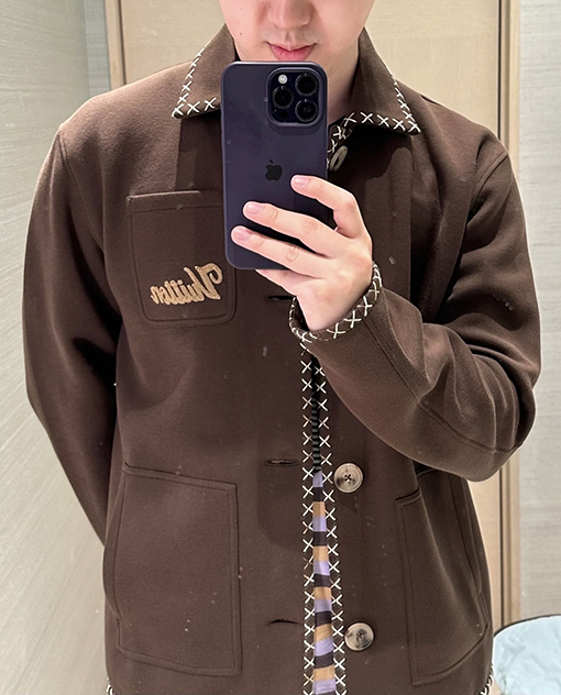 ルイヴィトンスーパーコピー 24 FW LVの新しい縫い目のコート