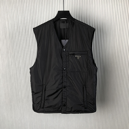 プラダ 24 FW 再生ナイロン薄手コットンジャケットベスト