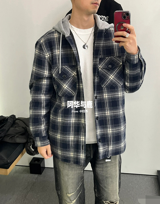 セリーヌ 24 FW 新しいチェック柄カシミヤアルファベットフードコート
