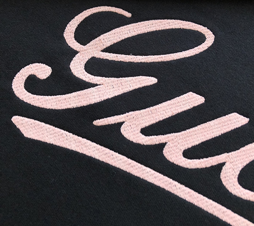 グッチ 24 FW 新しい淡いピンクの刺繍文字プルオーバー