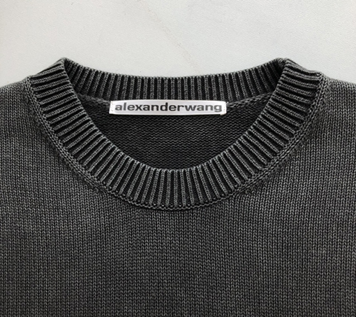 アレキサンダーワン 24 FW 新しいエンボスエンボスロゴニットプルオーバーセーター