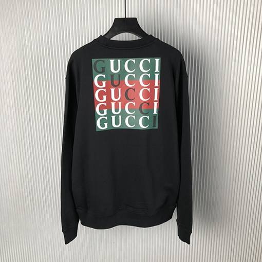 グッチスーパーコピー 24 FW 新しいニットコットンプリントプルオーバーパーカー