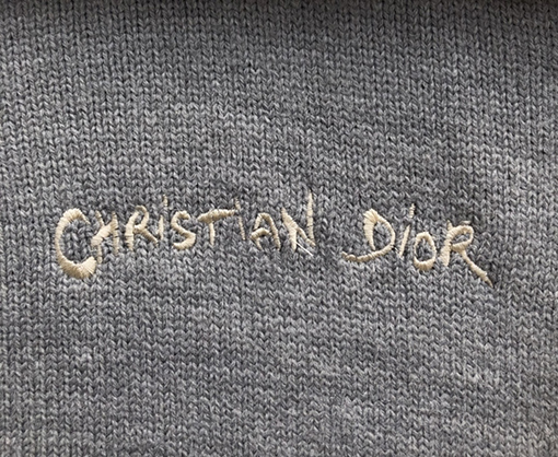 ディオール 24 FW 新しいブレンド平織りニット刺繍カーディガン