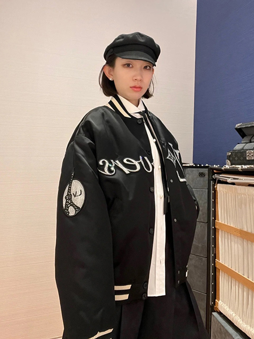 ルイヴィトン 刺繍カラーダイヤモンド章仔パッチワークベースボール服