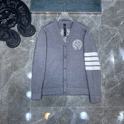 Chrome Hearts X Thom Browne コラボレーションビッグロゴクラシックカーディガン