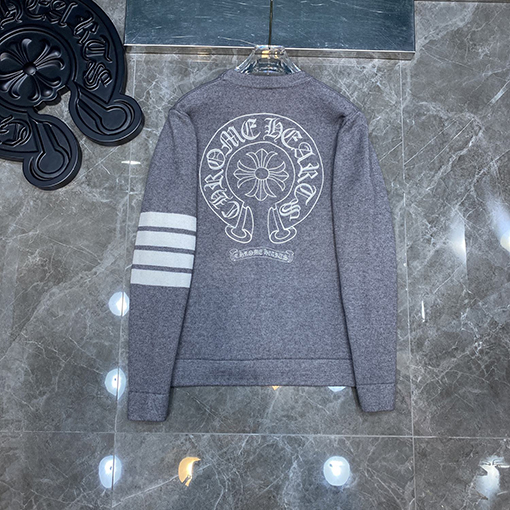 Chrome Hearts X Thom Browne コラボレーションビッグロゴクラシックカーディガン
