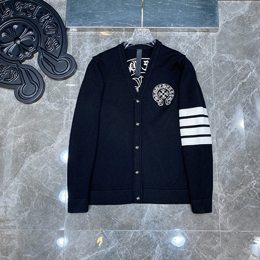 Chrome Hearts X Thom Browne コラボレーションビッグロゴクラシックカーディガン