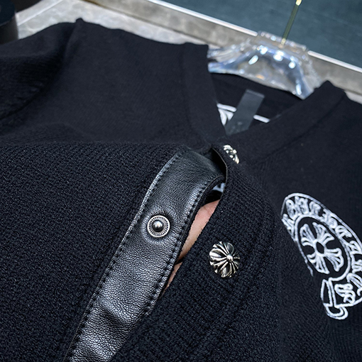 Chrome Hearts X Thom Browne コラボレーションビッグロゴクラシックカーディガン