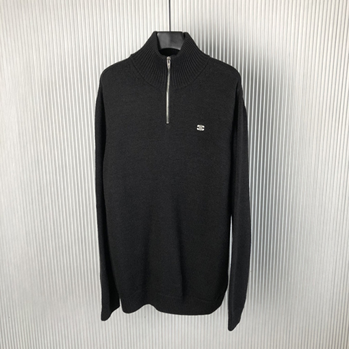 セリーヌコピー 24 FW 新しいカシミヤ半高襟ジッパーセーター