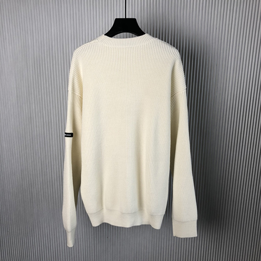 バレンシアガ 24 FW 新しい袖マーク無地プルオーバーセーター