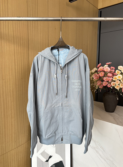 ディオール 24 FW 新しい綿のフード付き長袖コート