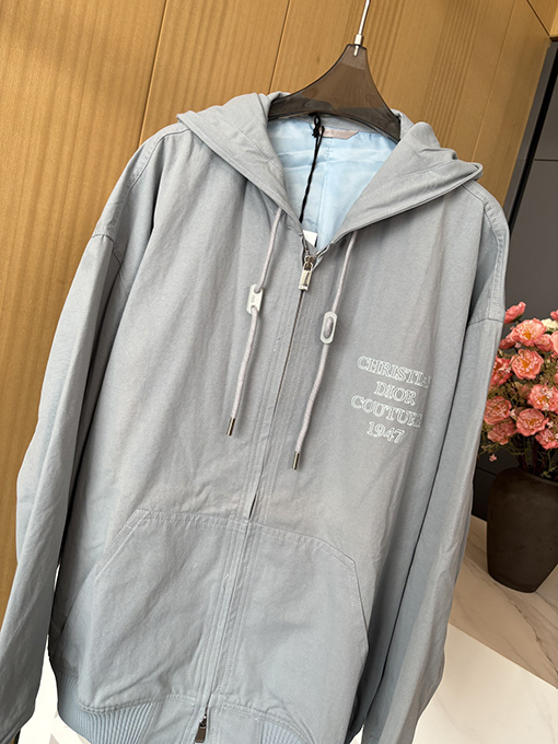 ディオール 24 FW 新しい綿のフード付き長袖コート