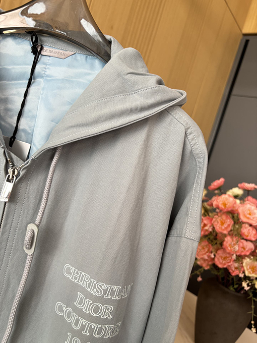 ディオール 24 FW 新しい綿のフード付き長袖コート
