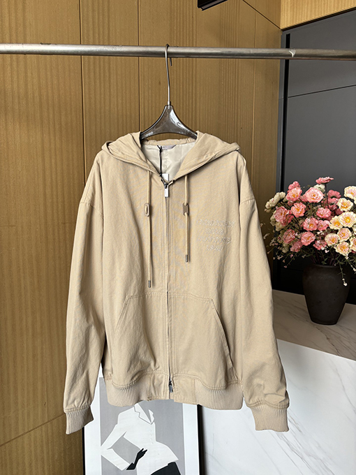 ディオール 24 FW 新しい綿のフード付き長袖コート