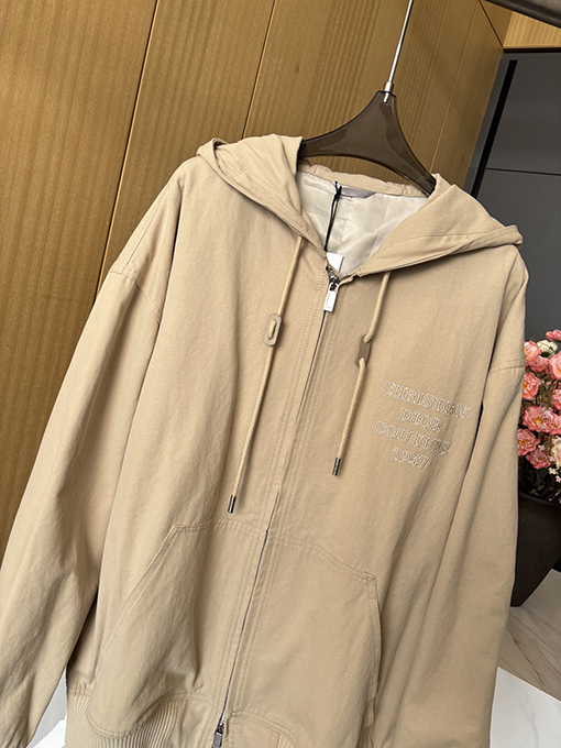 ディオール 24 FW 新しい綿のフード付き長袖コート