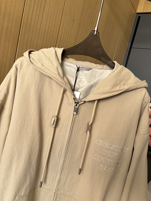 ディオール 24 FW 新しい綿のフード付き長袖コート