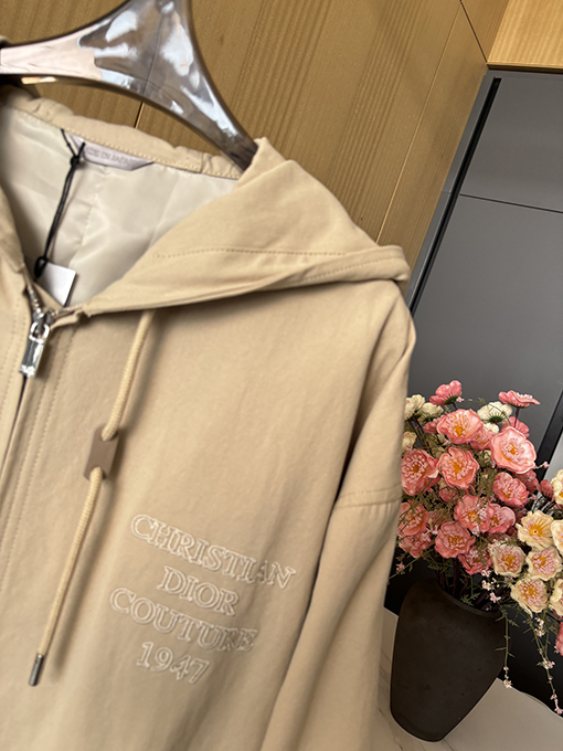 ディオール 24 FW 新しい綿のフード付き長袖コート