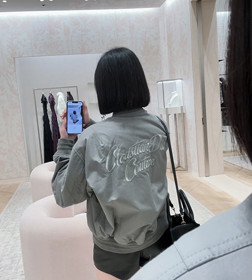 ディオールレディース 24 FW 新しいスタンドカラーニット長袖ジャケット
