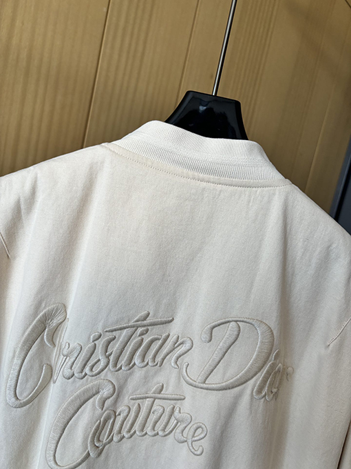 ディオールレディース 24 FW 新しいスタンドカラーニット長袖ジャケット