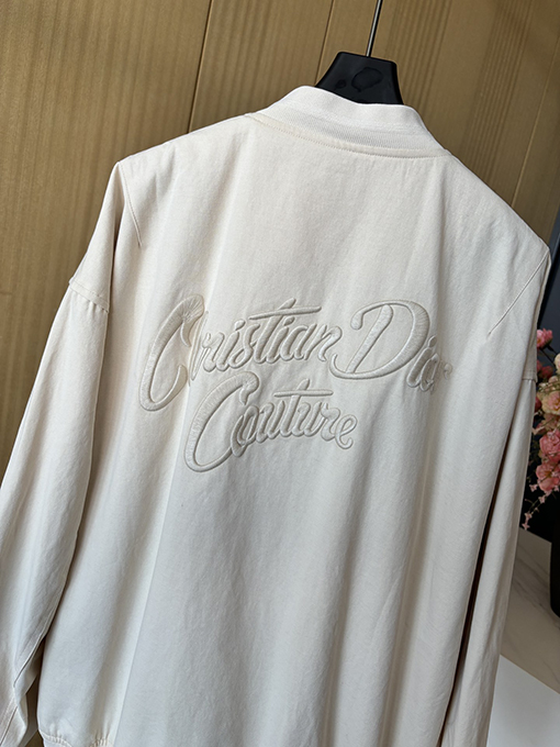 ディオールレディース 24 FW 新しいスタンドカラーニット長袖ジャケット