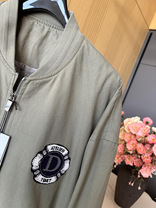 ディオールレディース 24 FW 新しいスタンドカラーニット長袖ジャケット