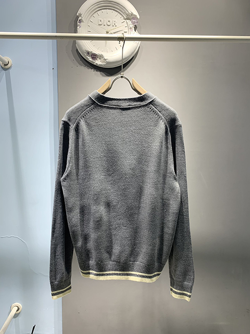 ディオールスーパーコピー 24 FW Christian Dior Tag 新しいウール混紡刺繍カーディガン 