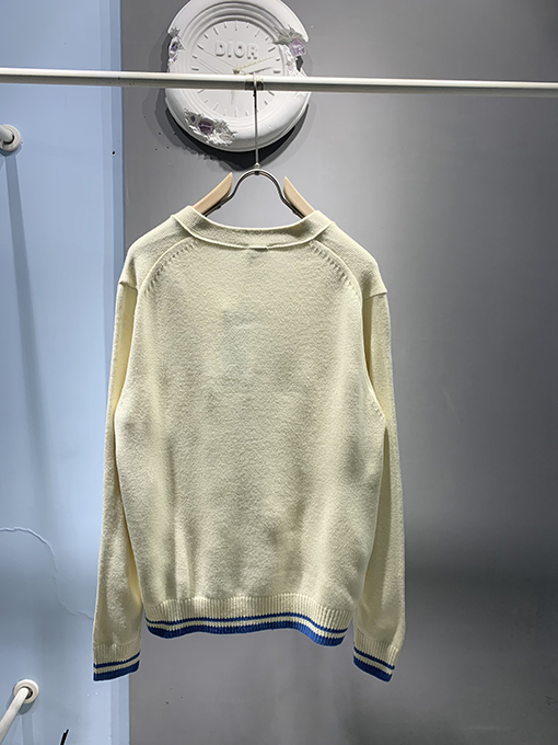 ディオールスーパーコピー 24 FW Christian Dior Tag 新しいウール混紡刺繍カーディガン 