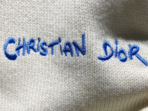 ディオールスーパーコピー 24 FW Christian Dior Tag 新しいウール混紡刺繍カーディガン 
