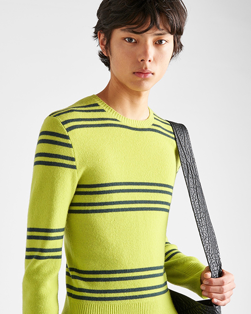 プラダコピー 24 FW 新しいウールのクルーネックシャツ