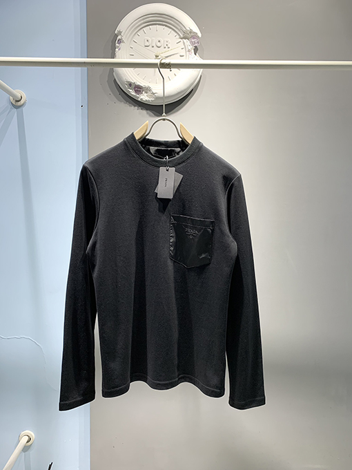 プラダ 24 FW 新しい胸のポケット長袖シャツ