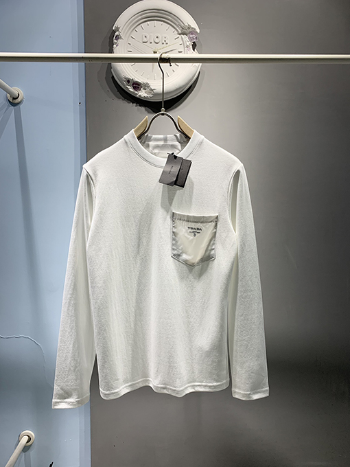 プラダ 24 FW 新しい胸のポケット長袖シャツ