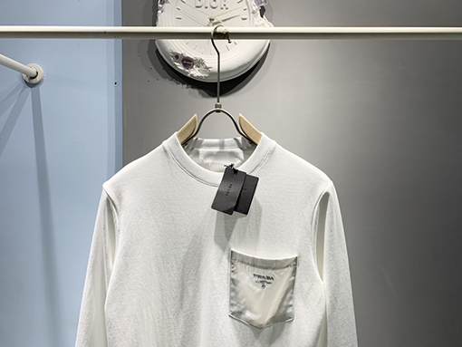 プラダ 24 FW 新しい胸のポケット長袖シャツ