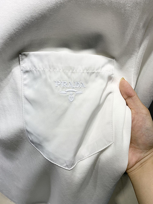 プラダ 24 FW 新しい胸のポケット長袖シャツ