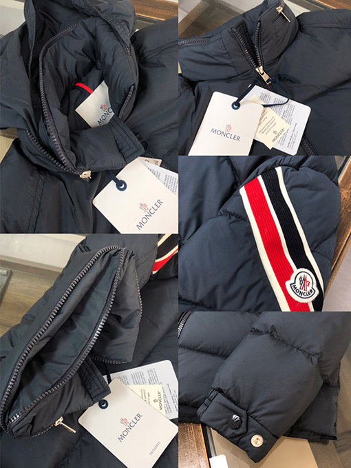 モンクレールスーパーコピー Moncler Solayan メンズトリコロールトリムショートダウンジャケット